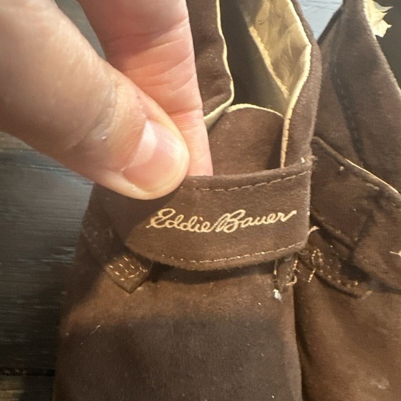 Eddie Bauer Brown Suede Boots Toddler Top slider Size 9 - Picture 2 of 9